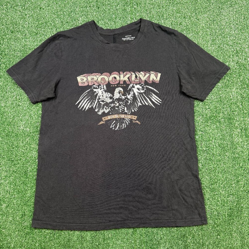 Vintage Y2K Abercrombie Fitch Women's Shirt Size S Black Short Sleeve Brooklyn
